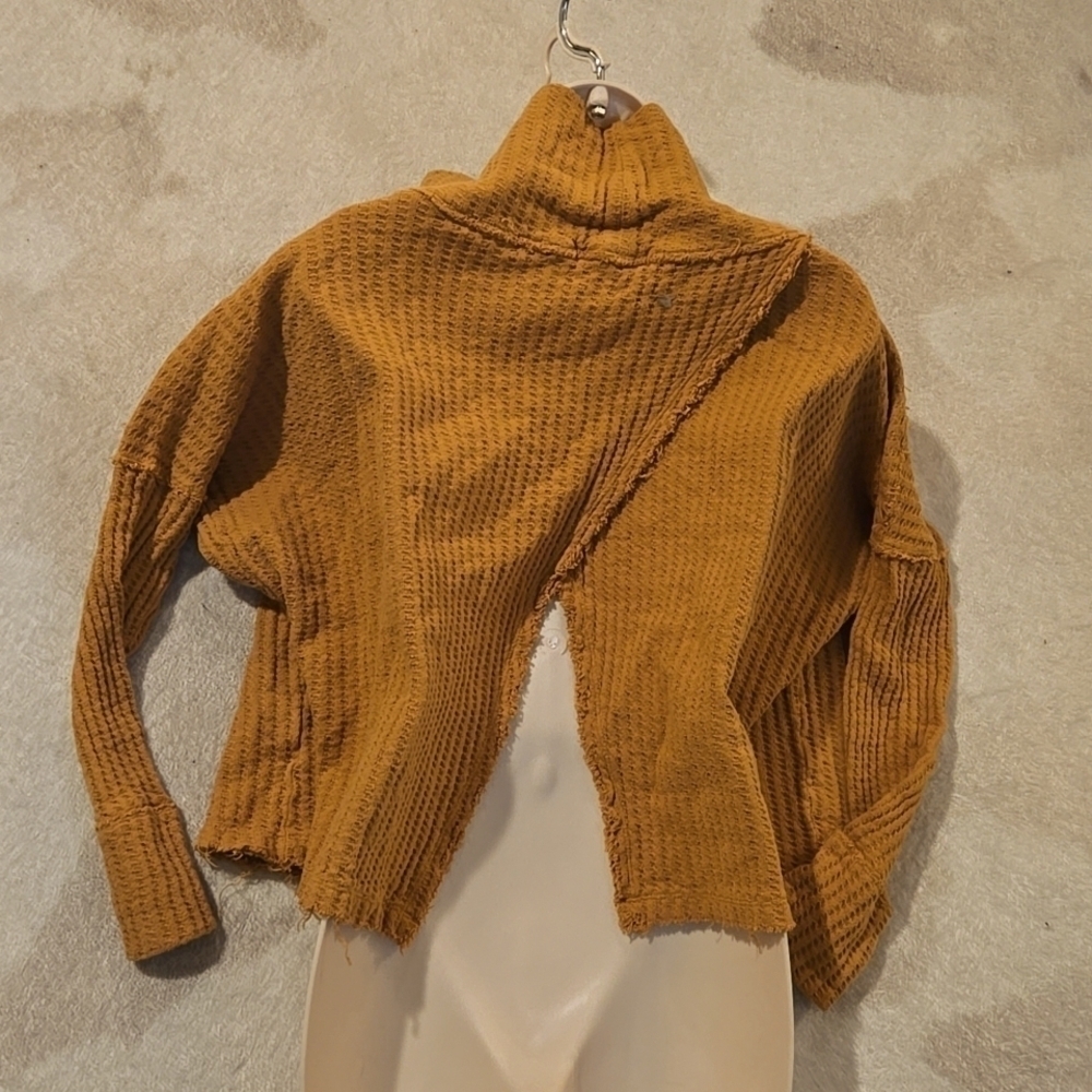 FREE People Juicy Long Sleeve Top Sweater Tunic Ribbed Cotton Canyon Moon S EUC! - Picture 5 of 7